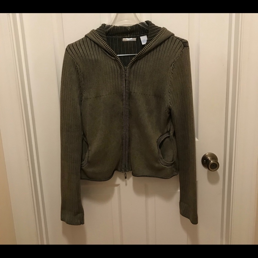 Olive Green Hooded Sweater Junior’s XL by Frost